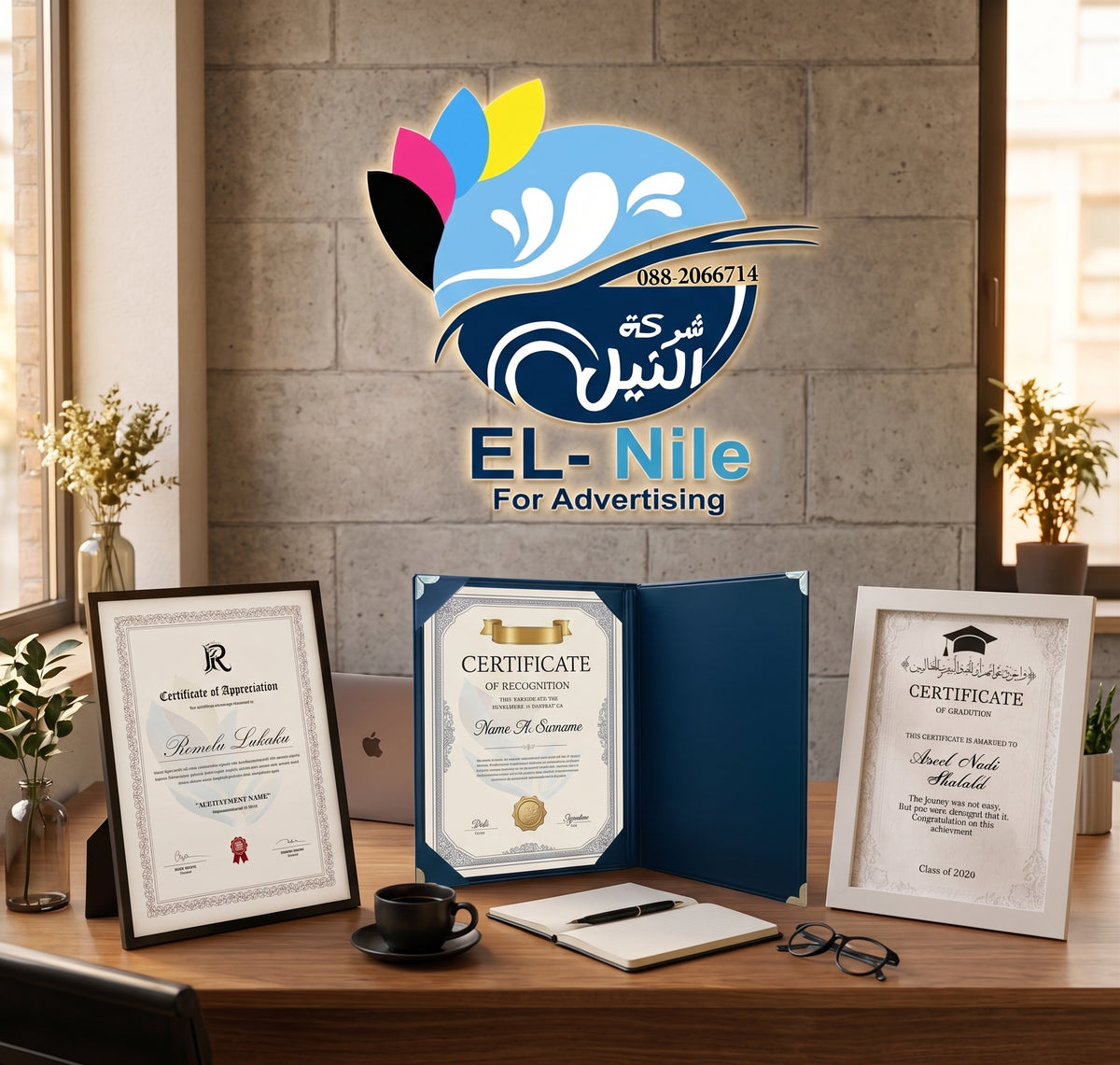 شهادات التكريم والتقدير